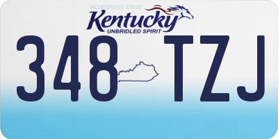 KY license plate 348TZJ