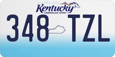 KY license plate 348TZL