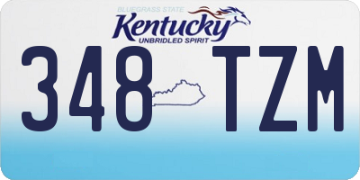 KY license plate 348TZM