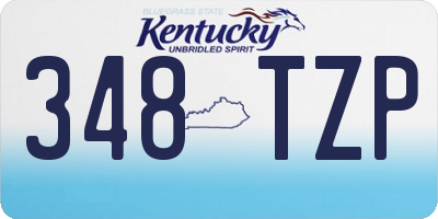 KY license plate 348TZP