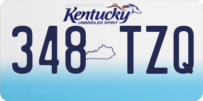 KY license plate 348TZQ