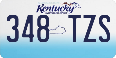 KY license plate 348TZS