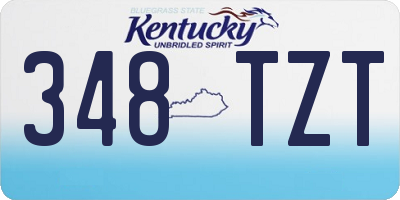 KY license plate 348TZT