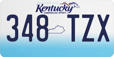KY license plate 348TZX