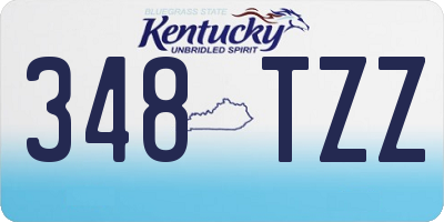 KY license plate 348TZZ