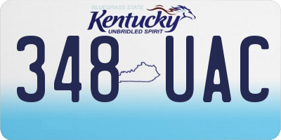 KY license plate 348UAC