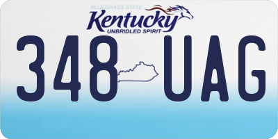 KY license plate 348UAG