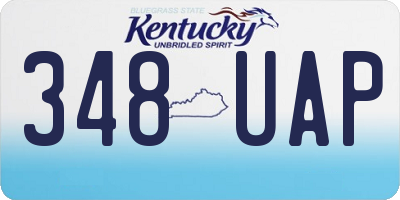 KY license plate 348UAP
