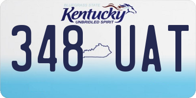 KY license plate 348UAT