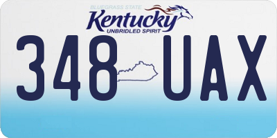 KY license plate 348UAX