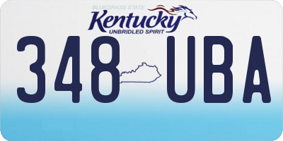 KY license plate 348UBA