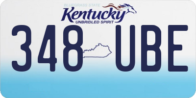 KY license plate 348UBE