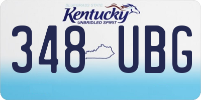 KY license plate 348UBG