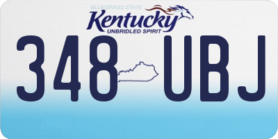 KY license plate 348UBJ