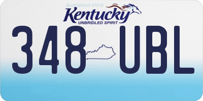KY license plate 348UBL