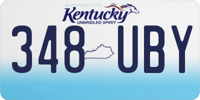 KY license plate 348UBY