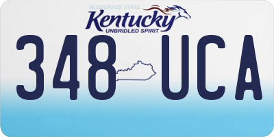 KY license plate 348UCA