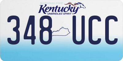 KY license plate 348UCC