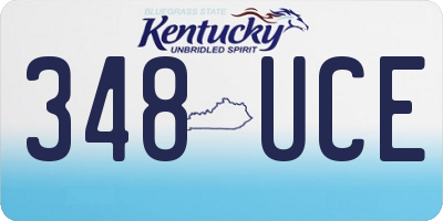KY license plate 348UCE