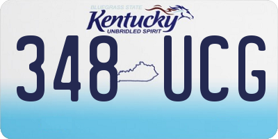 KY license plate 348UCG