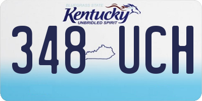 KY license plate 348UCH