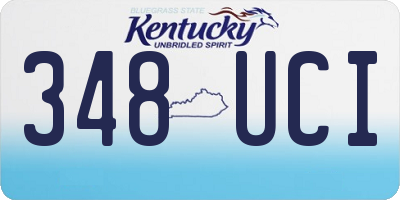 KY license plate 348UCI