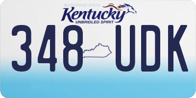 KY license plate 348UDK