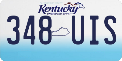 KY license plate 348UIS