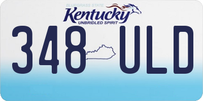 KY license plate 348ULD
