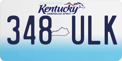 KY license plate 348ULK