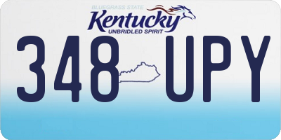 KY license plate 348UPY