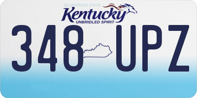 KY license plate 348UPZ