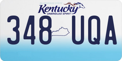 KY license plate 348UQA