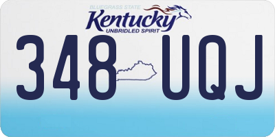 KY license plate 348UQJ