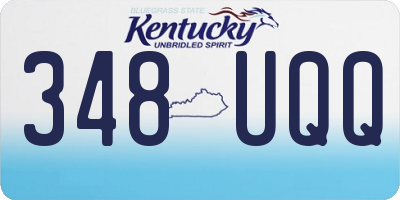 KY license plate 348UQQ