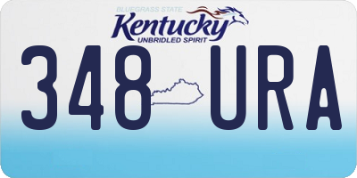 KY license plate 348URA