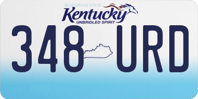 KY license plate 348URD