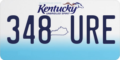 KY license plate 348URE