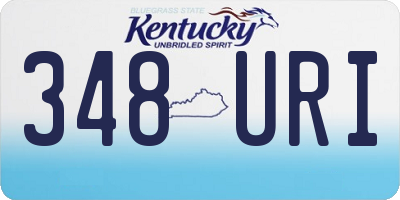 KY license plate 348URI