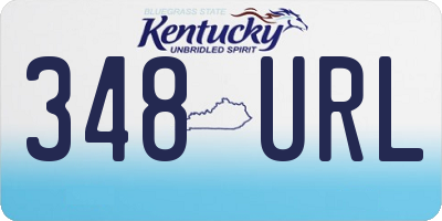 KY license plate 348URL