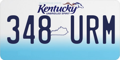 KY license plate 348URM