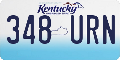 KY license plate 348URN