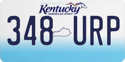 KY license plate 348URP
