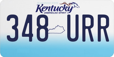 KY license plate 348URR