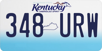 KY license plate 348URW