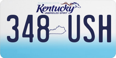 KY license plate 348USH