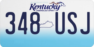 KY license plate 348USJ