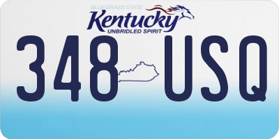 KY license plate 348USQ