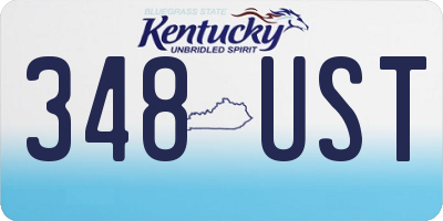 KY license plate 348UST