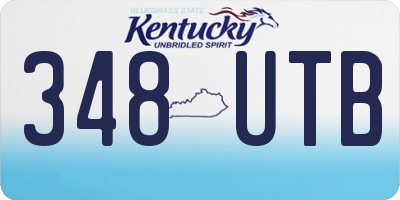 KY license plate 348UTB